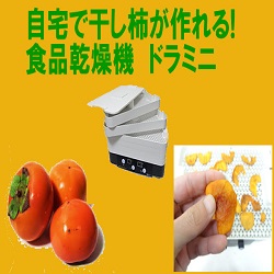 [スライスした干し柿の作り方]ドライフルーツメーカーで乾燥させます
